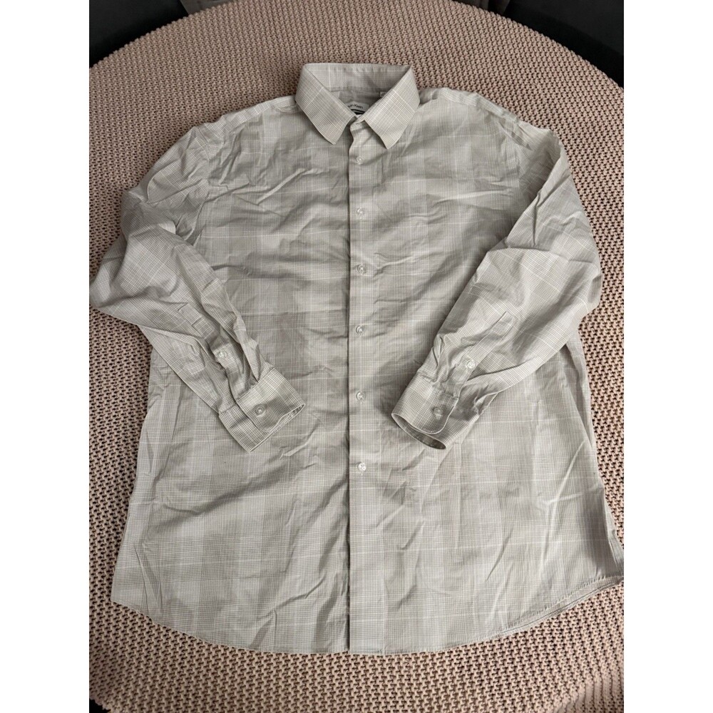 Calvin Klein men's button-down dress shirt Stretch Size L